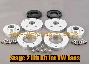 Stage 2 Spacer Lift Kit adds 1.5 inches of suspension height to the VW Taos
